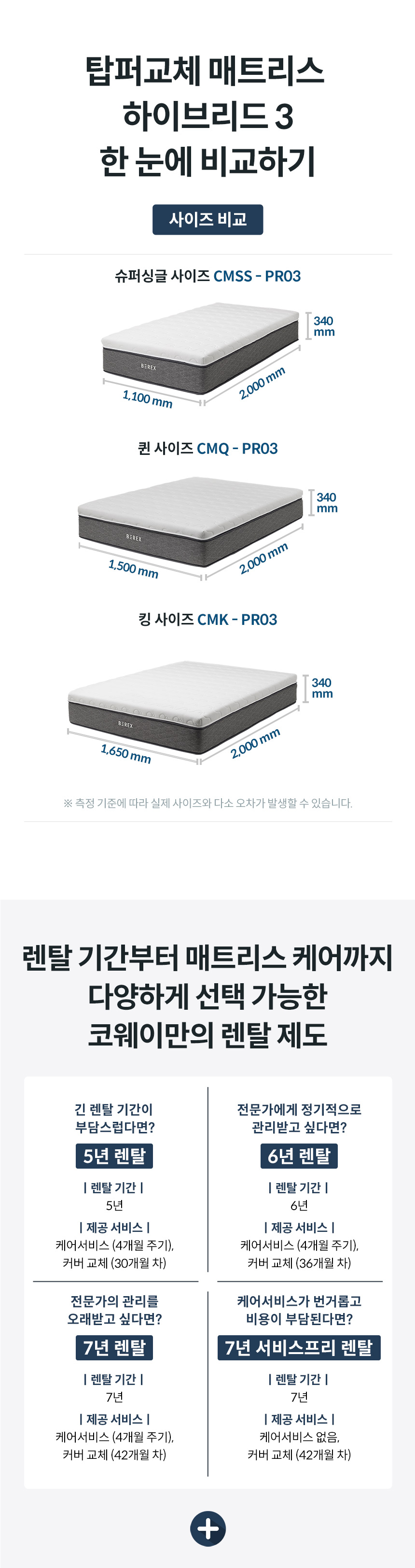 CMSS-PR03_코웨이 탑퍼교체 매트리스 하이브리드3_3번째 상세정보 코웨이 CMSS-PR03 코웨이 탑퍼교체 매트리스 하이브리드3 상세이미지 4