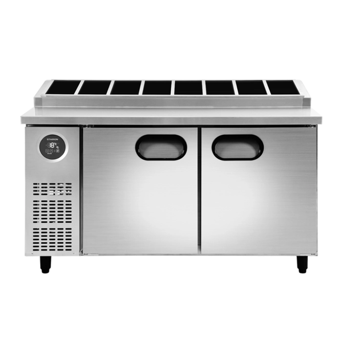 동양렌탈 SR-G15ESEVG 스타리온 업소용 테이블 김밥토핑 냉장고 직냉식 1500 1/3 밧드 앞작업대 올스텐 제품 이미지 2