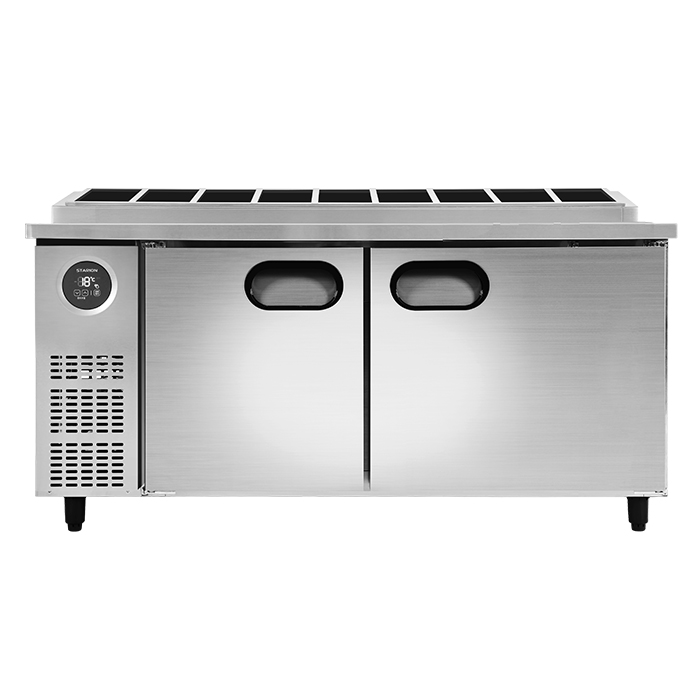 스타리온 업소용 테이블 김밥토핑 냉장고 직냉식 1800 1/3 밧드 앞작업대 올스텐