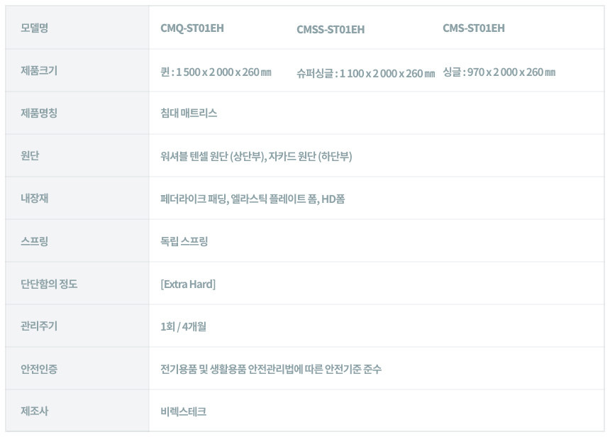 CMS-ST01EH_코웨이 비렉스 엘리트 매트리스_12번째 상세정보 코웨이 CMS-ST01EH 코웨이 비렉스 엘리트 매트리스 상세이미지 13