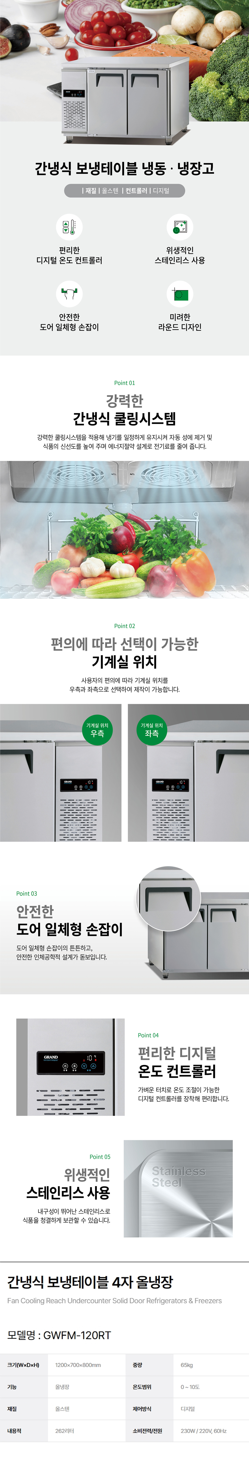 GWFM-120RT_그랜드우성 4자 업소용 간냉식 올냉장 보냉테이블 냉장고_0번째 상세정보 동양렌탈 GWFM-120RT 그랜드우성 4자 업소용 간냉식 올냉장 보냉테이블 냉장고 상세이미지 1