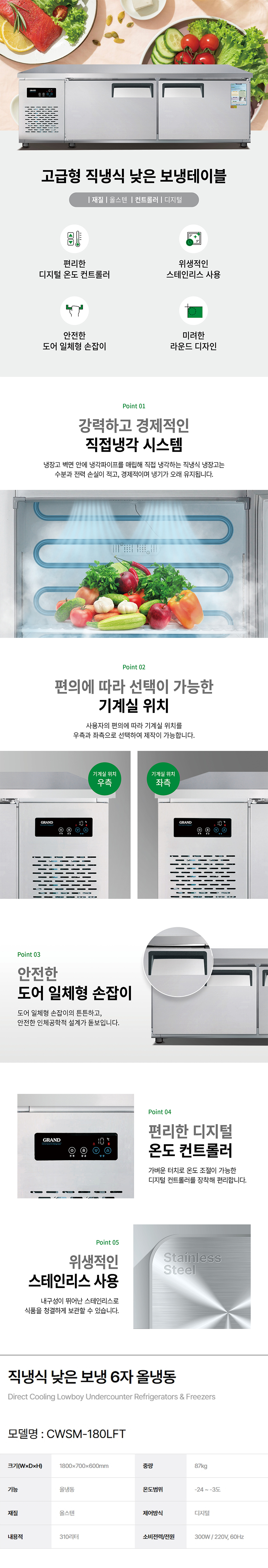 CWSM-180LFT_그랜드우성 6자 업소용 직냉식 올냉동 낮은 보냉테이블 냉장고_0번째 상세정보 동양렌탈 CWSM-180LFT 그랜드우성 6자 업소용 직냉식 올냉동 낮은 보냉테이블 냉장고 상세이미지 1